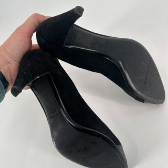 Jil Sander Women's Velvet Leather Trim Pointed Toe Pump Heel Shoes Black Size 36 - Picture 10 of 15